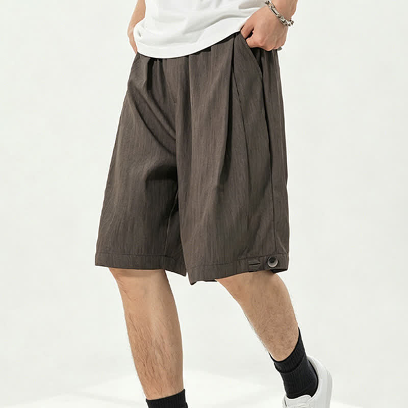 Buddha Stones Pantaloncini da uomo estivi casual minimalisti con coulisse in vita elasticizzata e tasca. - Siena - US/UK/AU42, EU52 (3XL) - image 24