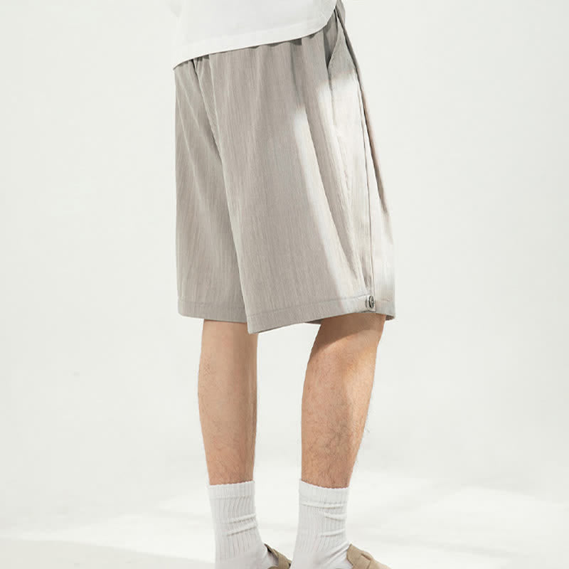 Buddha Stones Pantaloncini da uomo estivi casual minimalisti con coulisse in vita elasticizzata e tasca. - image 4