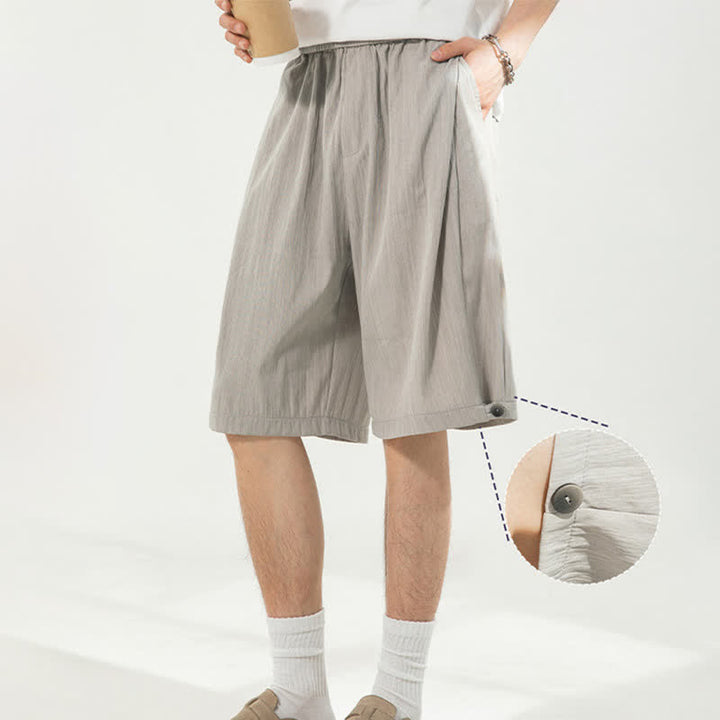 Buddha Stones Pantaloncini da uomo estivi casual minimalisti con coulisse in vita elasticizzata e tasca. - image 1