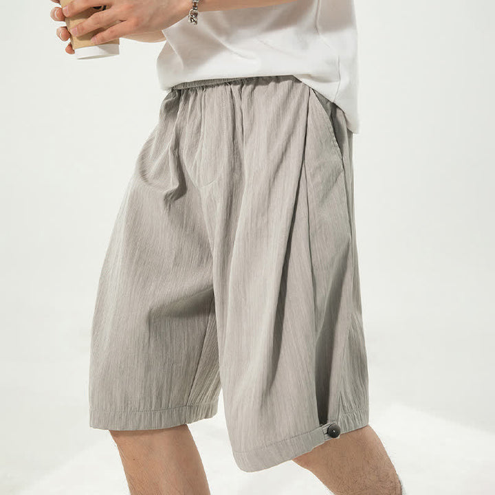 Buddha Stones Pantaloncini da uomo estivi casual minimalisti con coulisse in vita elasticizzata e tasca. - image 6