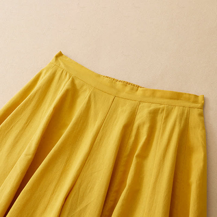 Buddha Stones Pantaloni corti estivi casual minimalisti a tinta unita da donna, modello harem con tasca - image 7