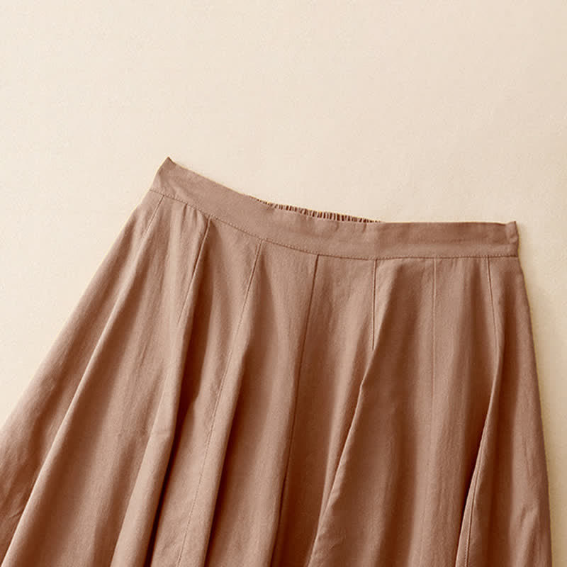 Buddha Stones Pantaloni corti estivi casual minimalisti a tinta unita da donna, modello harem con tasca - image 1