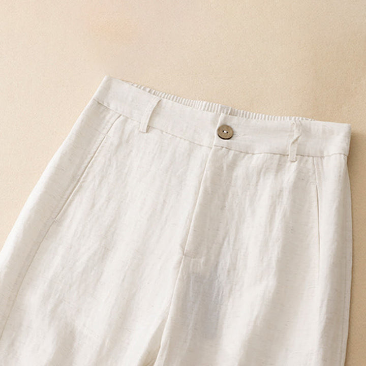 Buddha Stones Pantaloni estivi casual con bottoni, cerniera e chiusura a zip, modello harem da donna con tasca. - image 17
