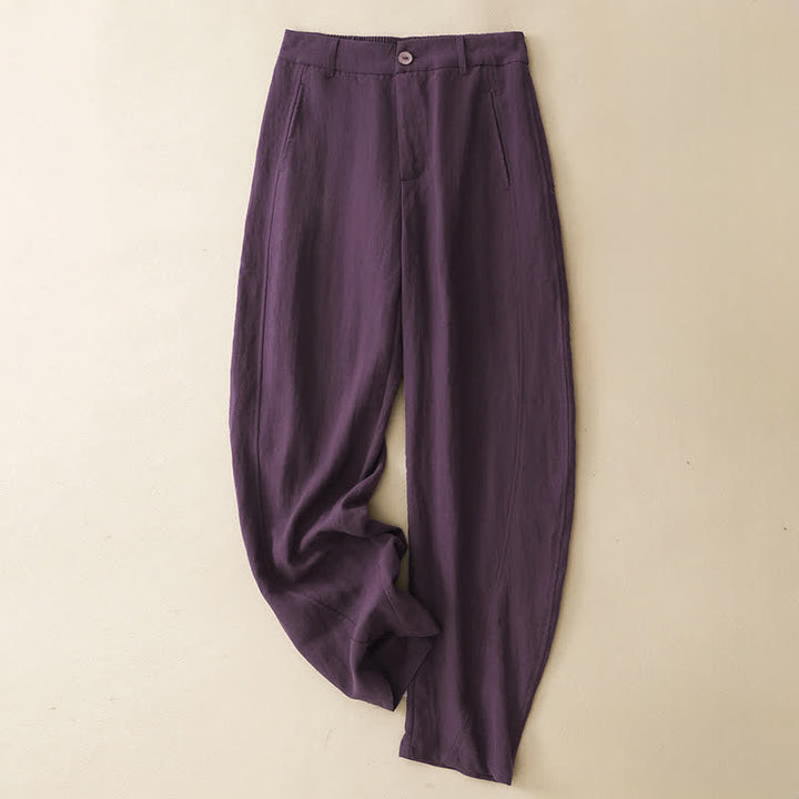 Buddha Stones Pantaloni estivi casual con bottoni, cerniera e chiusura a zip, modello harem da donna con tasca. - Rebecca Viola - US8-10, UK/AU12-14, EU40-42 (2XL) - image 0