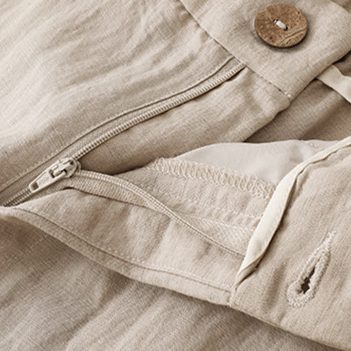 Buddha Stones Pantaloni estivi casual con bottoni, cerniera e chiusura a zip, modello harem da donna con tasca. - image 12