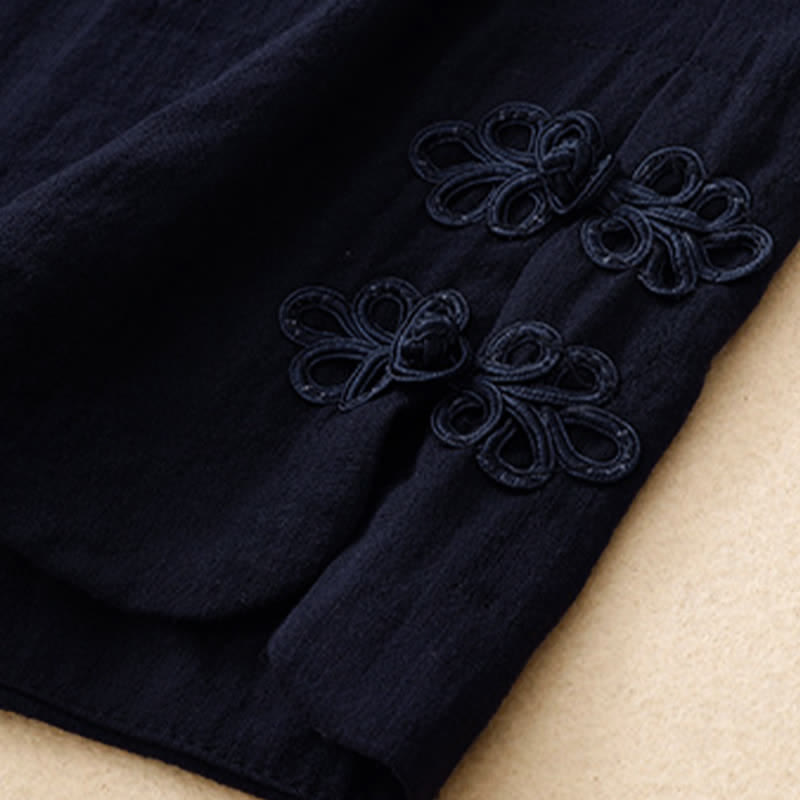 Buddha Stones Pantaloni corti estivi casual da donna con ricami, modello harem e tasca - image 13