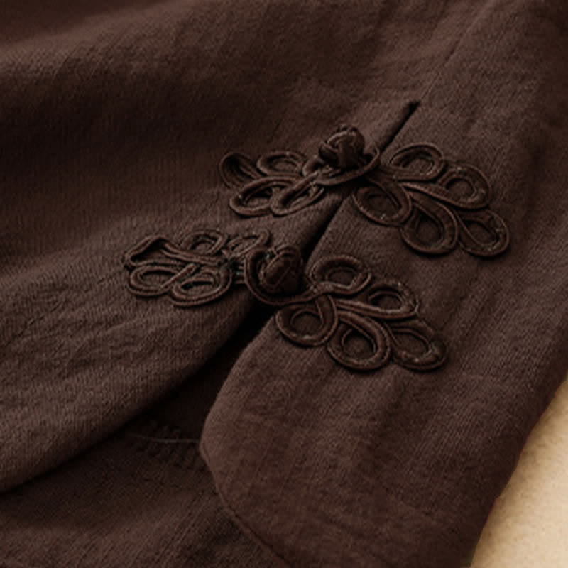 Buddha Stones Pantaloni corti estivi casual da donna con ricami, modello harem e tasca - image 18