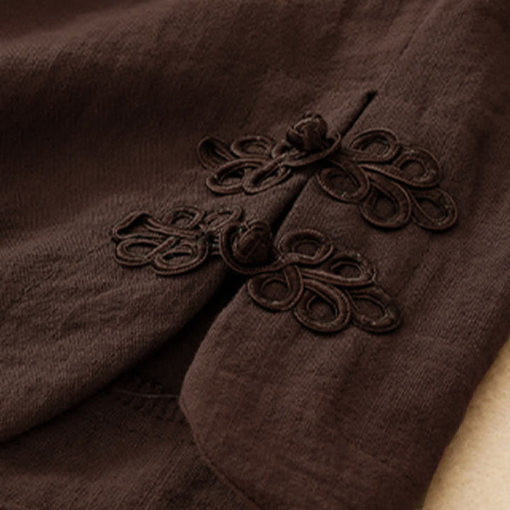 Buddha Stones Pantaloni corti estivi casual da donna con ricami, modello harem e tasca - image 18
