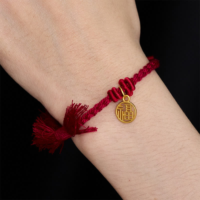 Buddha Stones Braccialetto "Nuovo inizio" con filo rosso e loto di rame - image 8
