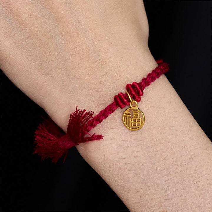 Buddha Stones Braccialetto "Nuovo inizio" con filo rosso e loto di rame - image 8