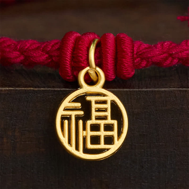 Buddha Stones Braccialetto "Nuovo inizio" con filo rosso e loto di rame - image 9
