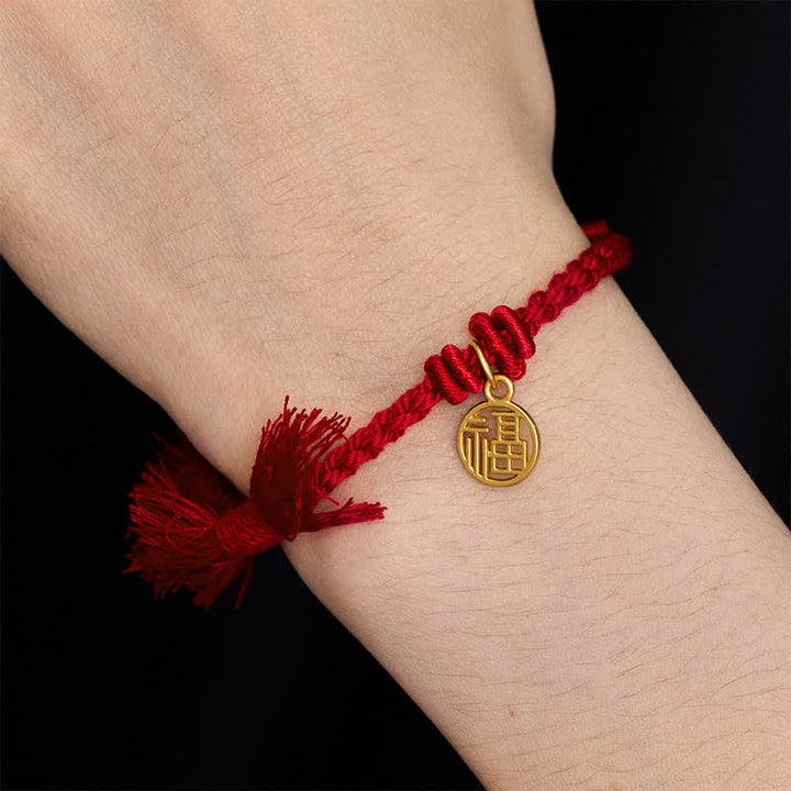 Buddha Stones Braccialetto "Nuovo inizio" con filo rosso e loto di rame - image 14
