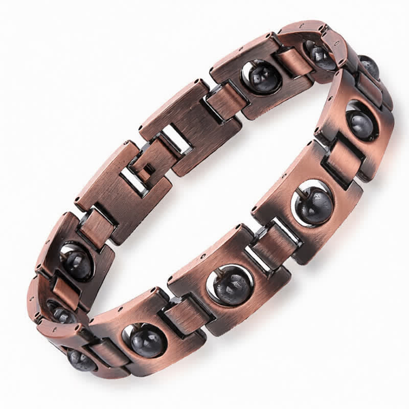 Buddha Stones Bracciale vintage con messa a terra magnetica placcato in rame - Rame (Equilibrio♥Ricchezza) - image 0