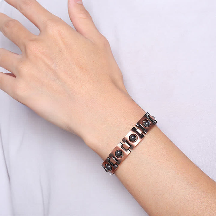 Buddha Stones Bracciale vintage con messa a terra magnetica placcato in rame - image 4