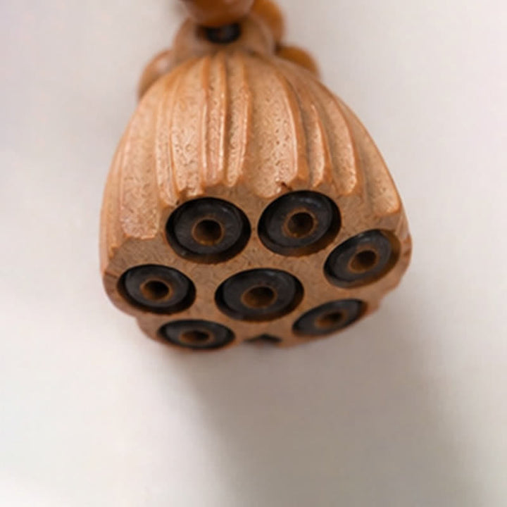 Buddha Stones Perline decorative per meditazione, tattili, a forma di baccello di loto Bodhi bianco, lucidate a mano, per favorire il radicamento e la concentrazione. - image 21