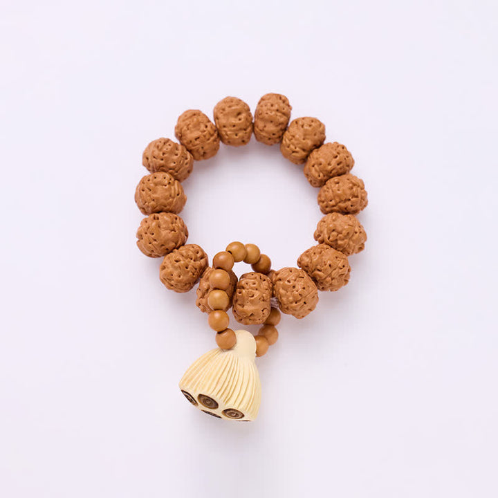 Buddha Stones Ciondolo a forma di baccello di loto Vajra, lucidato a mano, perline tattili per la meditazione. - image 4