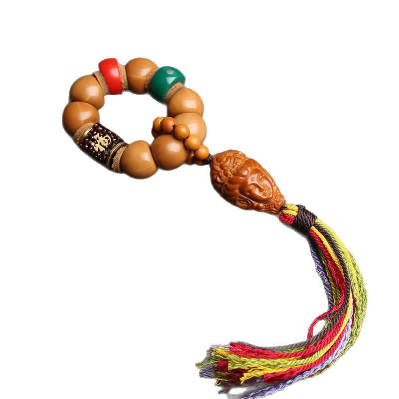 Buddha Stones Seme di Bodhi Avalokiteshvara Fu Carattere Pace Perline da meditazione colorate tibetane con nappa tattile Decorazioni - image 10