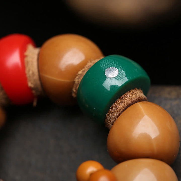 Buddha Stones Seme di Bodhi Avalokiteshvara Fu Carattere Pace Perline da meditazione colorate tibetane con nappa tattile Decorazioni - image 9