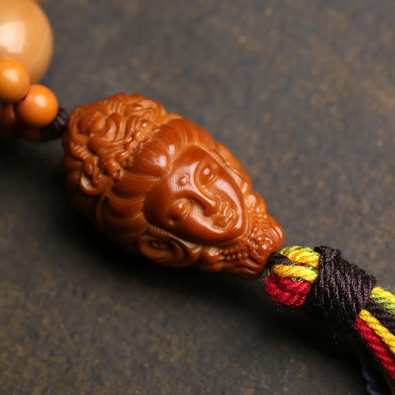 Buddha Stones Seme di Bodhi Avalokiteshvara Fu Carattere Pace Perline da meditazione colorate tibetane con nappa tattile Decorazioni - image 3