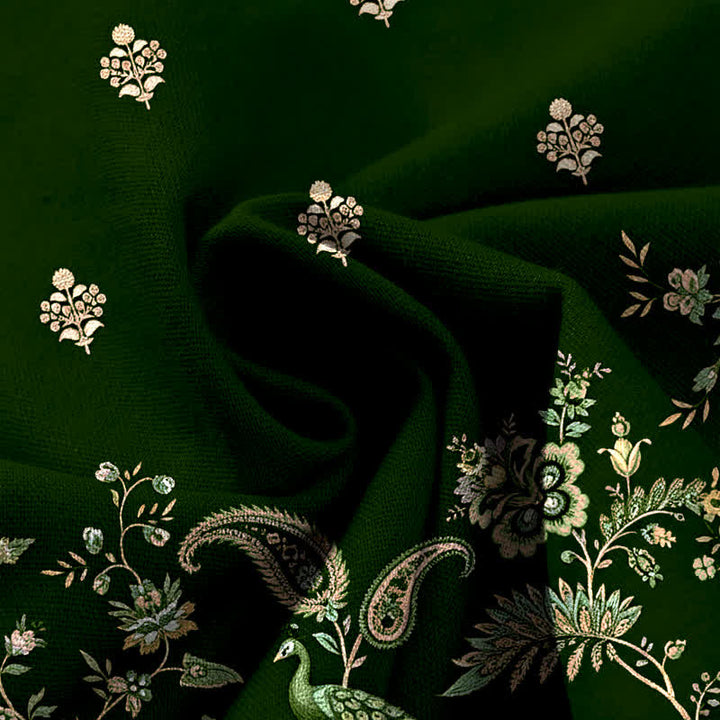 Buddha Stones Pantaloni da donna a gamba larga con elastico in vita e tasche, in cotone e lino, con fantasia floreale e paisley in stile bohémien. - image 3