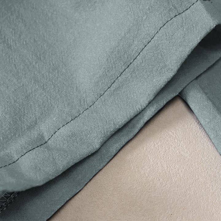 Buddha Stones Pantaloni da donna in cotone con motivo zen e bambù, vita elasticizzata e tasche. - image 10