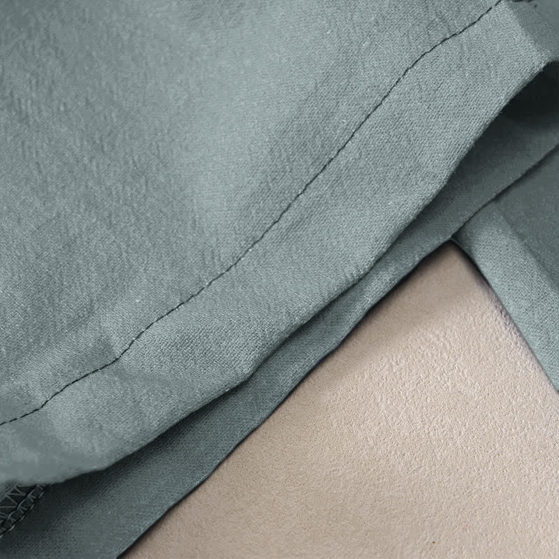 Buddha Stones Pantaloni da donna in puro cotone con elastico in vita e tasche, con motivo Namaste Lotus. - image 10