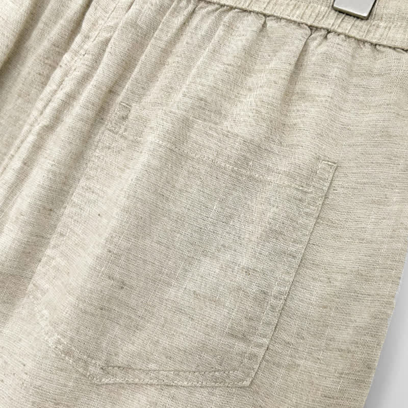 Buddha Stones Pantaloncini da uomo estivi casual minimalisti con coulisse, tinta unita e tasche. - image 14