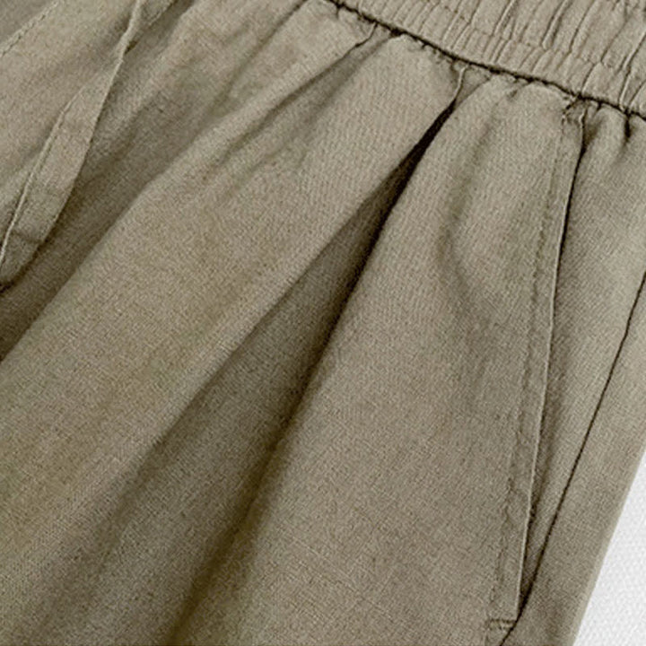 Buddha Stones Pantaloni harem da uomo estivi casual vintage con coulisse e tasche. - image 8