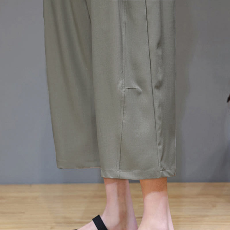 Buddha Stones Pantaloni corti da uomo estivi casual minimalisti con coulisse, tinta unita e tasca - image 11