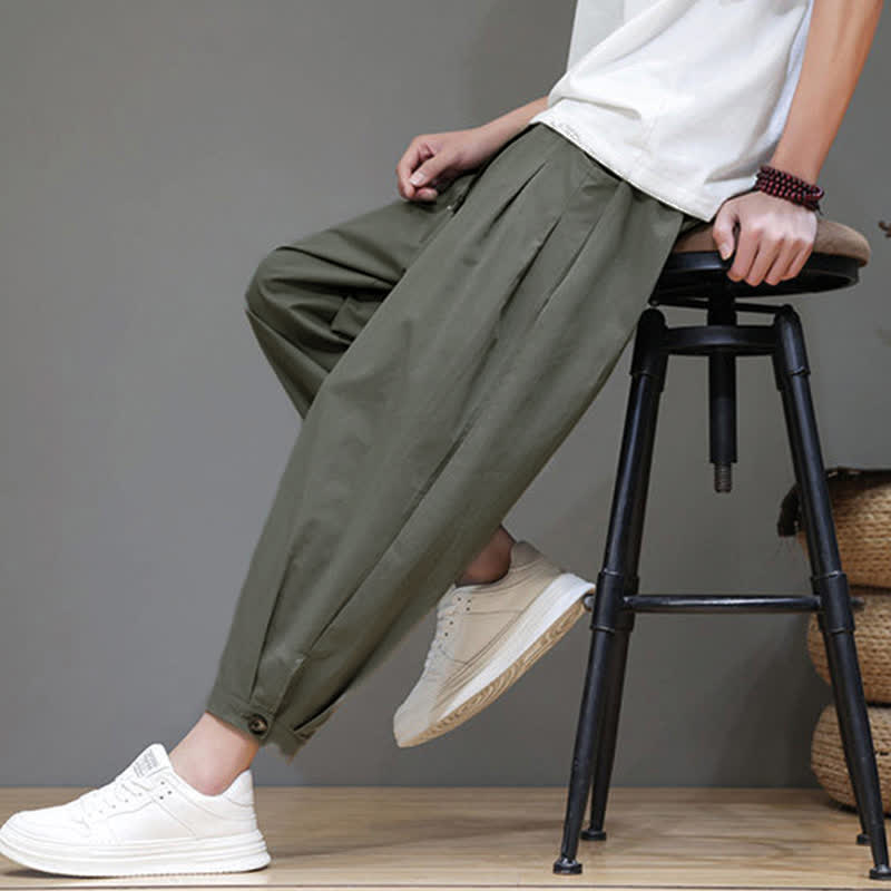 Buddha Stones Pantaloni corti da uomo estivi casual minimalisti con coulisse, tinta unita e tasca - image 18