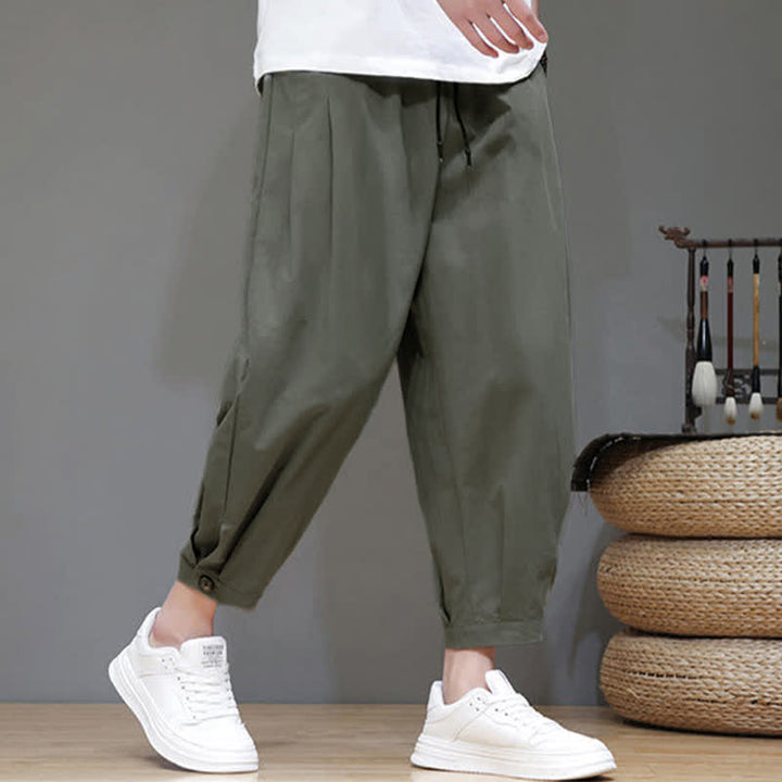 Buddha Stones Pantaloni corti da uomo estivi casual minimalisti con coulisse, tinta unita e tasca - image 17