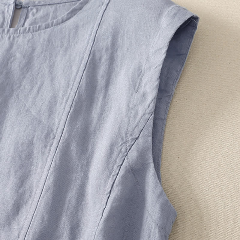 Buddha Stones Canotta estiva casual ed elegante da donna, senza maniche. - image 2