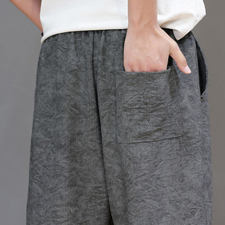 Buddha Stones Pantaloncini da uomo estivi casual in stile boho con coulisse e stampa astratta, con tasca. - image 22