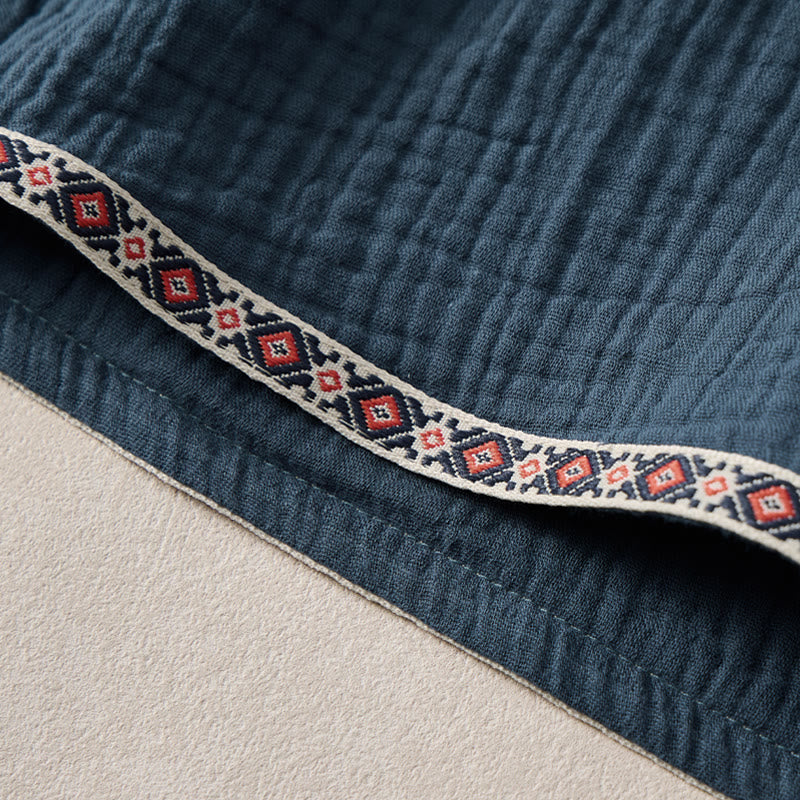Pantaloncini Bermuda da uomo con coulisse, fantasia geometrica e motivo Buddha Stones, perfetti per l'estate, in stile boho casual, con tasche. - image 12