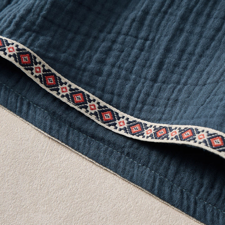 Pantaloncini Bermuda da uomo con coulisse, fantasia geometrica e motivo Buddha Stones, perfetti per l'estate, in stile boho casual, con tasche. - image 12
