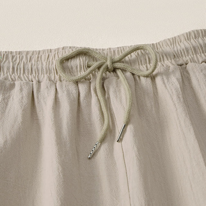 Pantaloncini Bermuda da donna a gamba dritta con coulisse, modello estivo casual con stampe Buddha Stones, con tasche. - image 4