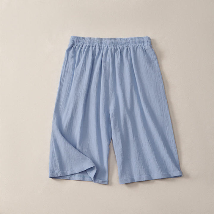 Pantaloncini Bermuda da donna a gamba dritta con coulisse, modello estivo casual con stampe Buddha Stones, con tasche. - image 16