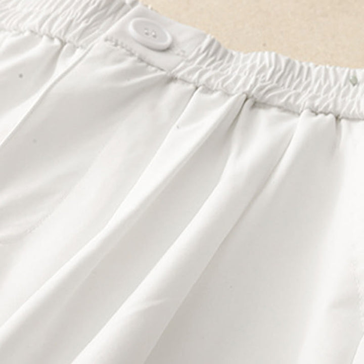 Buddha Stones Pantaloni harem da donna estivi casual ed eleganti con bottoni, cerniera, orlo a balze e tasca. - image 21