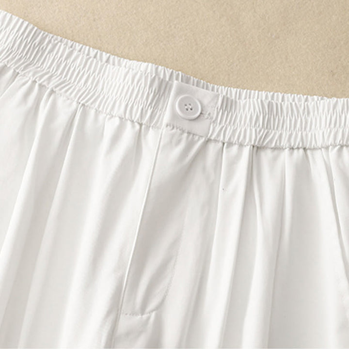 Buddha Stones Pantaloni harem da donna estivi casual ed eleganti con bottoni, cerniera, orlo a balze e tasca. - image 20