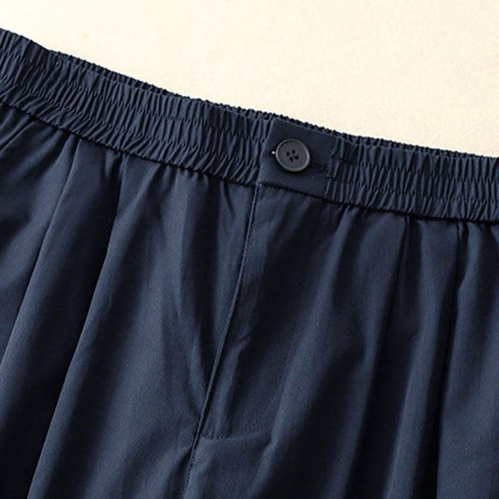 Buddha Stones Pantaloni harem da donna estivi casual ed eleganti con bottoni, cerniera, orlo a balze e tasca. - image 16