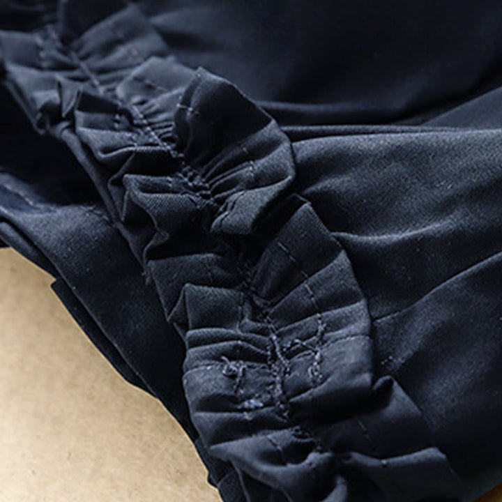 Buddha Stones Pantaloni harem da donna estivi casual ed eleganti con bottoni, cerniera, orlo a balze e tasca. - image 18
