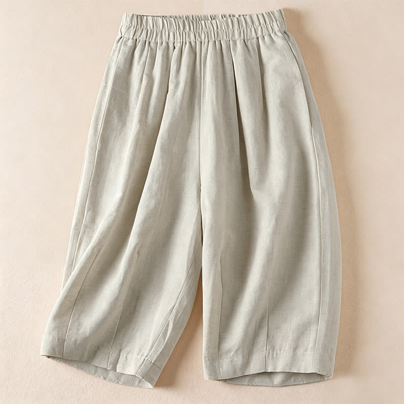 Buddha Stones Pantaloncini Bermuda estivi casual e minimalisti da donna, tinta unita, con tasche. - Biancheria - US12, UK/AU16, EU44 (3XL) - image 0