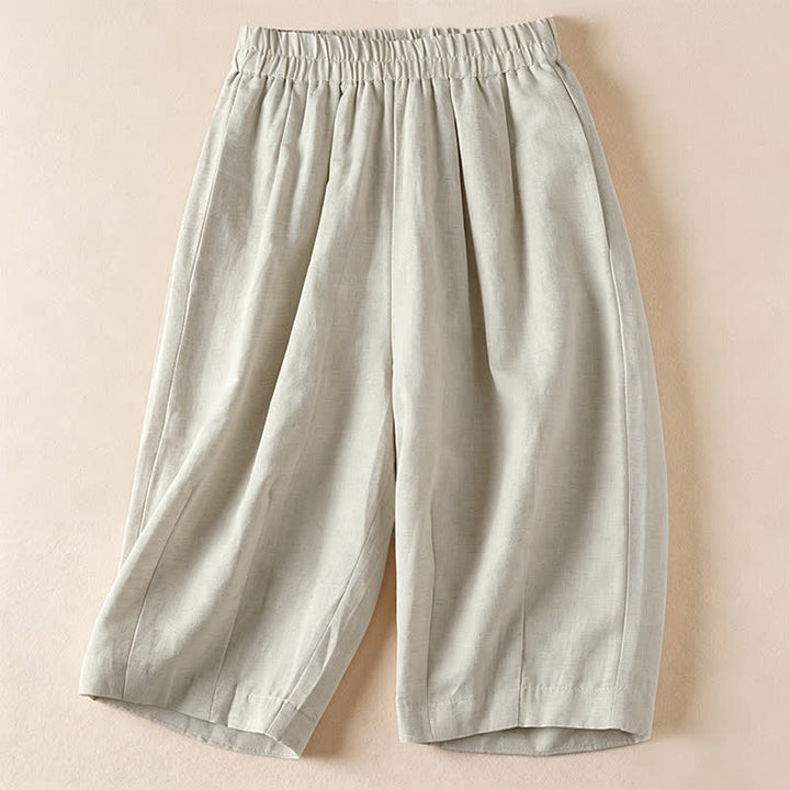 Buddha Stones Pantaloncini Bermuda estivi casual e minimalisti da donna, tinta unita, con tasche. - Biancheria - US12, UK/AU16, EU44 (3XL) - image 0