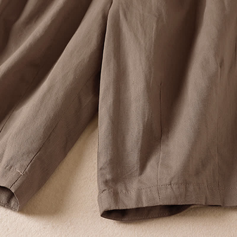 Buddha Stones Pantaloncini Bermuda estivi casual e minimalisti da donna, tinta unita, con tasche. - image 15