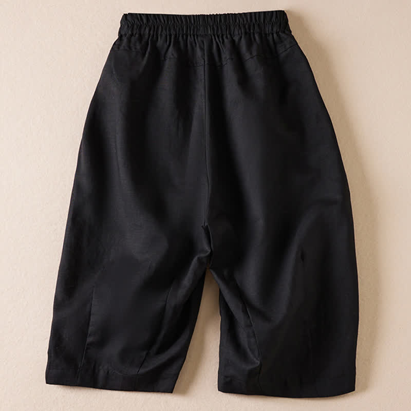 Buddha Stones Pantaloncini Bermuda estivi casual e minimalisti da donna, tinta unita, con tasche. - image 7