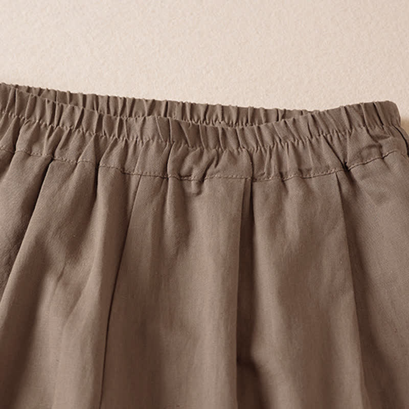 Buddha Stones Pantaloncini Bermuda estivi casual e minimalisti da donna, tinta unita, con tasche. - image 13