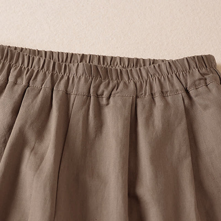 Buddha Stones Pantaloncini Bermuda estivi casual e minimalisti da donna, tinta unita, con tasche. - image 13