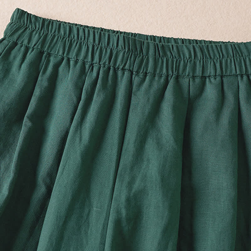 Buddha Stones Pantaloncini Bermuda estivi casual e minimalisti da donna, tinta unita, con tasche. - image 19