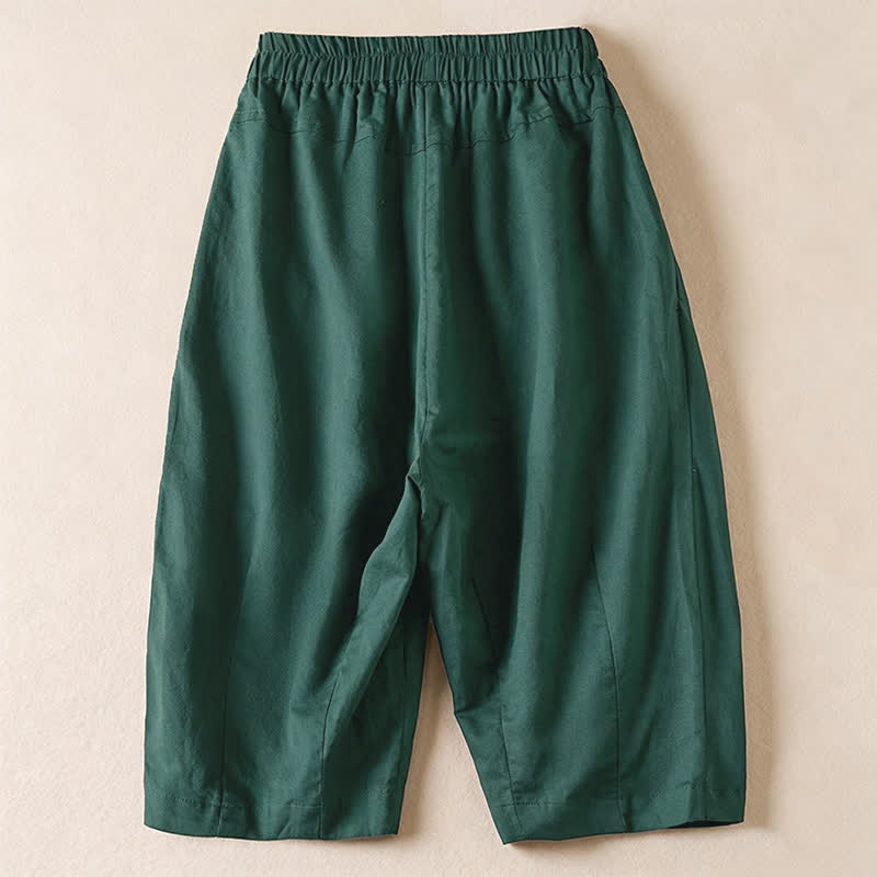Buddha Stones Pantaloncini Bermuda estivi casual e minimalisti da donna, tinta unita, con tasche. - image 18