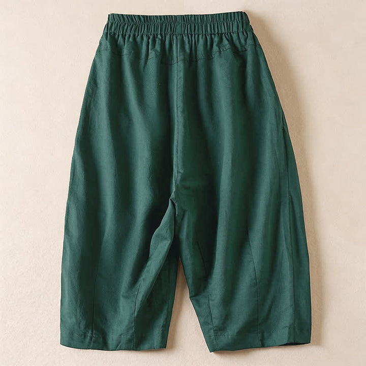 Buddha Stones Pantaloncini Bermuda estivi casual e minimalisti da donna, tinta unita, con tasche. - image 18